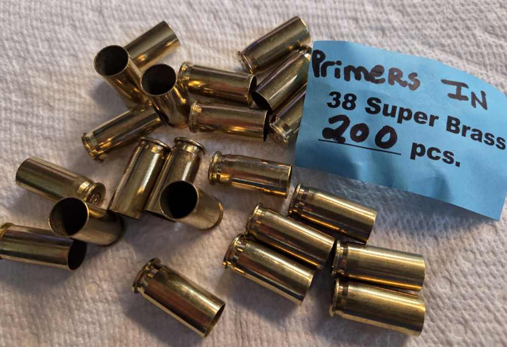 38 Super Brass with old primer in, 200 pcs-img-0