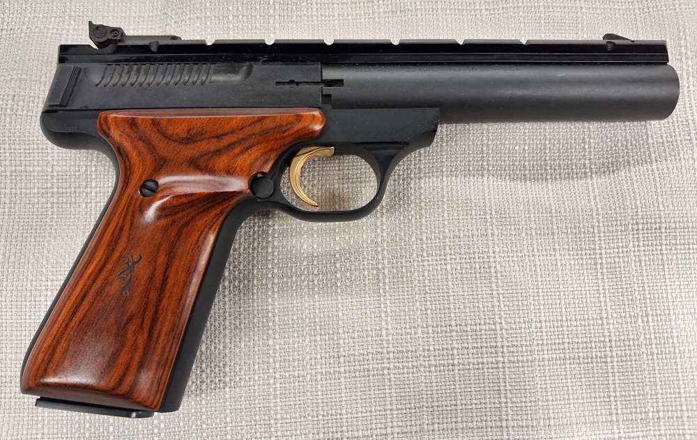 Browning Buck Mark Field Target Bull Barrel 5.5" .22lr 10+1 Cocobolo Grips-img-0