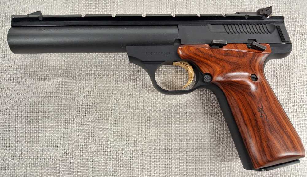 Browning Buck Mark Field Target Bull Barrel 5.5" .22lr 10+1 Cocobolo Grips-img-1