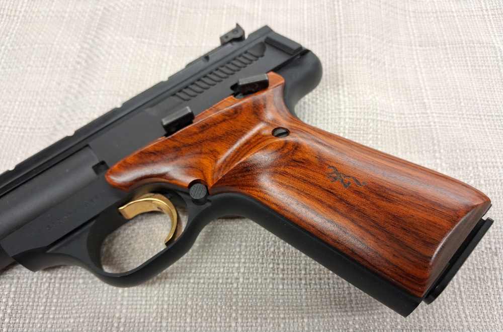 Browning Buck Mark Field Target Bull Barrel 5.5" .22lr 10+1 Cocobolo Grips-img-8