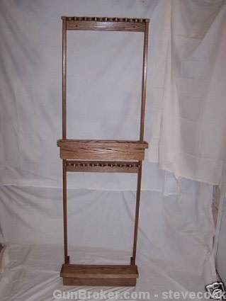 16 Gun Rack Collector Display Walnut Finish 2 Pack-img-0