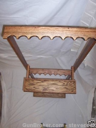 16 Gun Rack Collector Display Walnut Finish 2 Pack-img-2