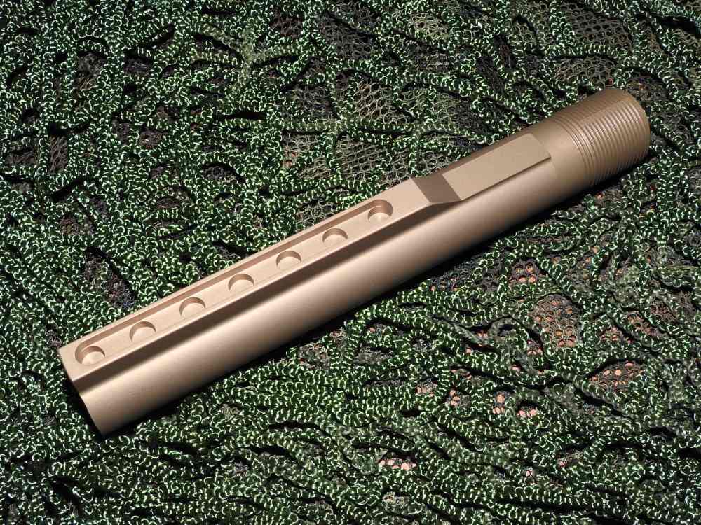 AR-10 / AR308 7 Position Bronze Anodized Buffer Tube / Receiver Extension -img-1