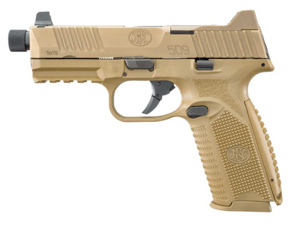 FN 509 Tactical FDE 66-100373, 17+1/24+1 w/ soft range bag.-img-1