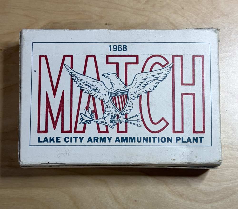 ONE BOX LAKE CITY CALIBER .30 MATCH 1968-img-0