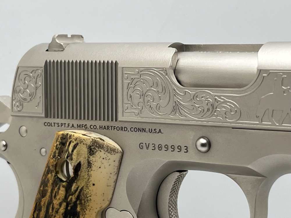 NIB.  Satin nickel Colt 45 cattle brand  1911-img-10