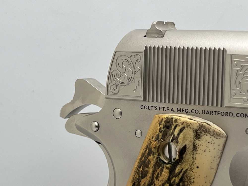 NIB.  Satin nickel Colt 45 cattle brand  1911-img-15