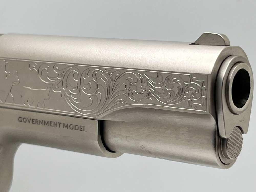NIB.  Satin nickel Colt 45 cattle brand  1911-img-8