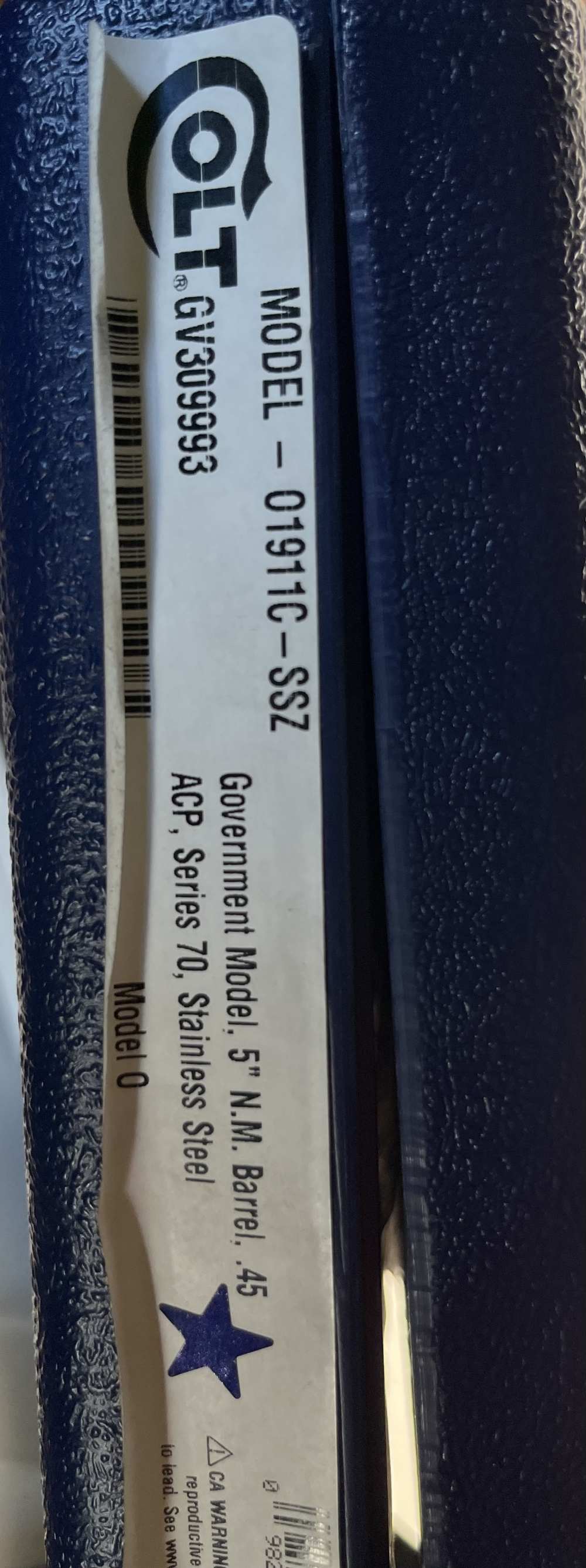 NIB.  Satin nickel Colt 45 cattle brand  1911-img-16