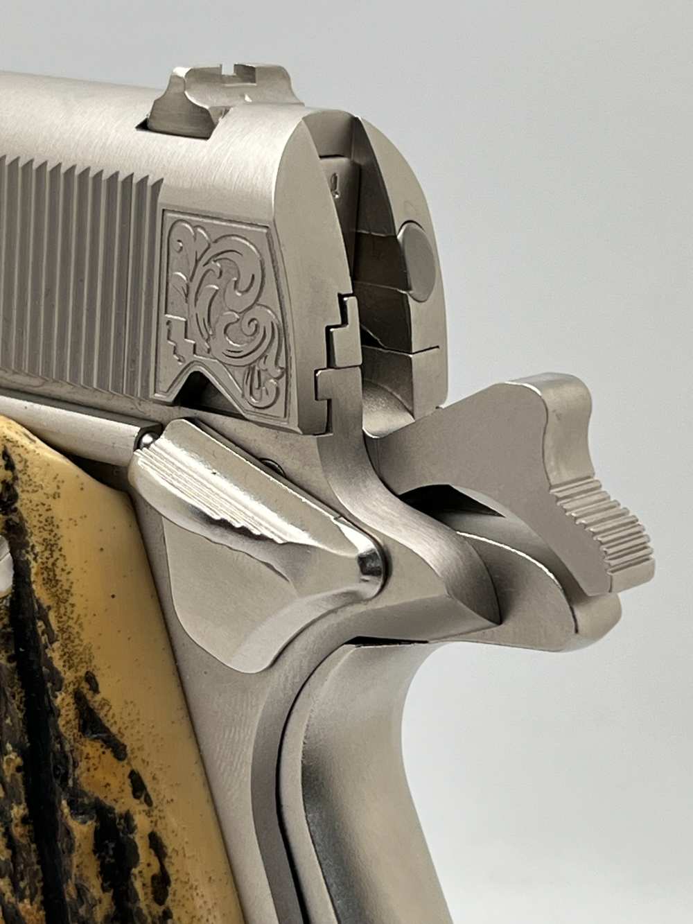 NIB.  Satin nickel Colt 45 cattle brand  1911-img-14