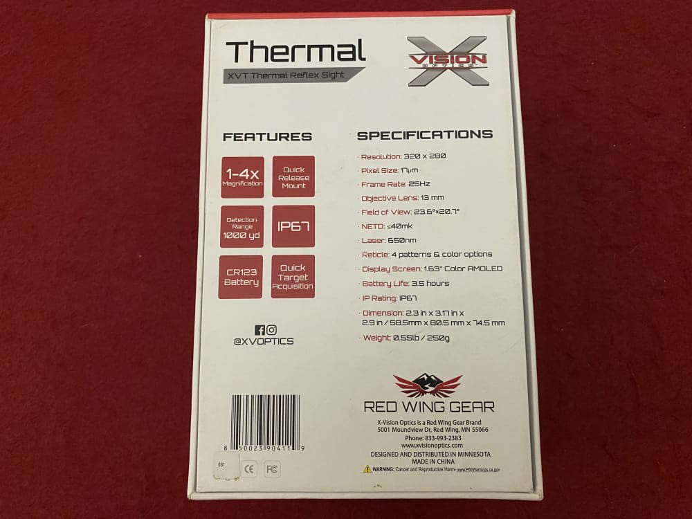 Like New X-Vision XVT Thermal Reflex Sight Flex 1 1x-4x CR123-img-24