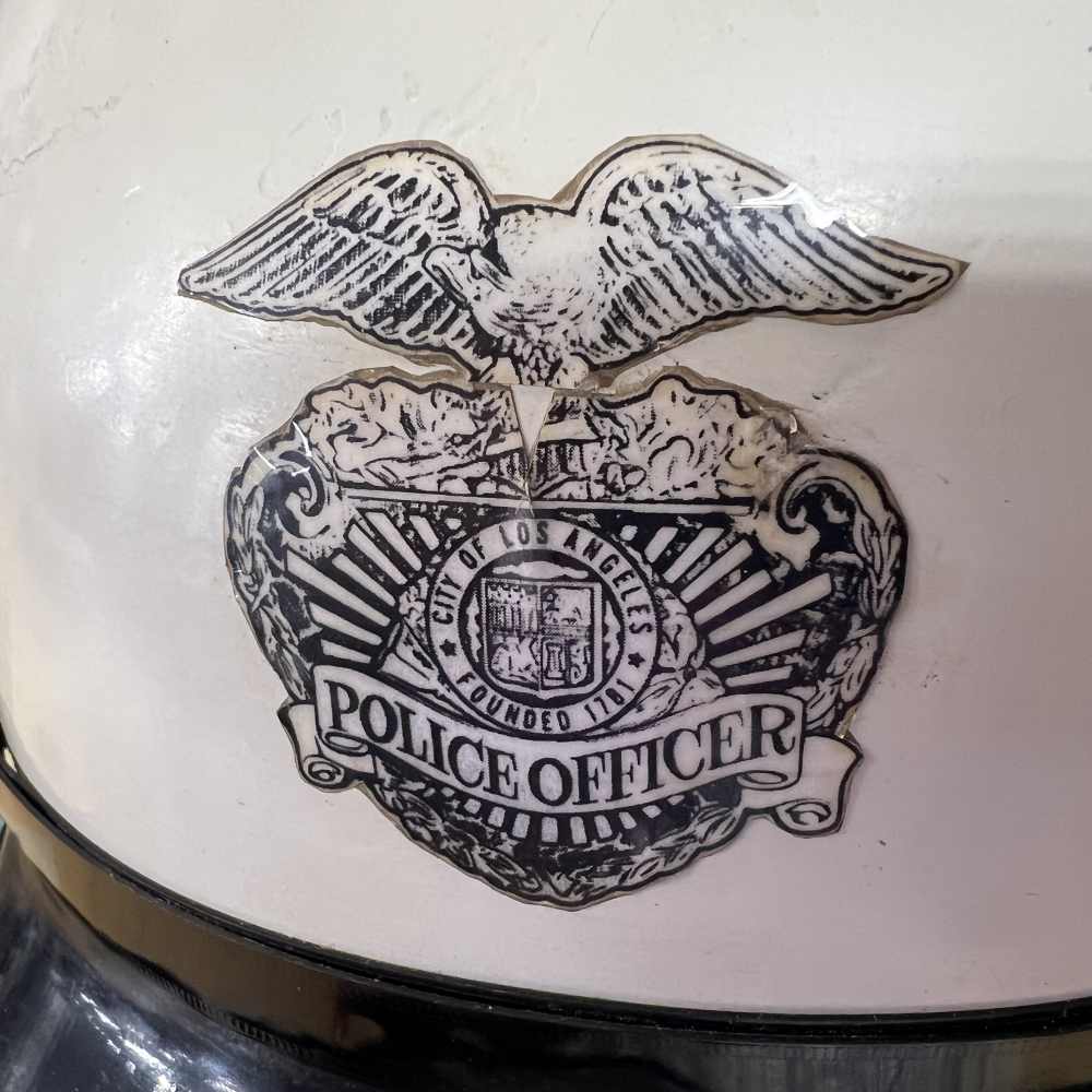 RARE Vintage Obsolete Los Angeles Bell Toptex Police Officer Riot Helmet -img-1