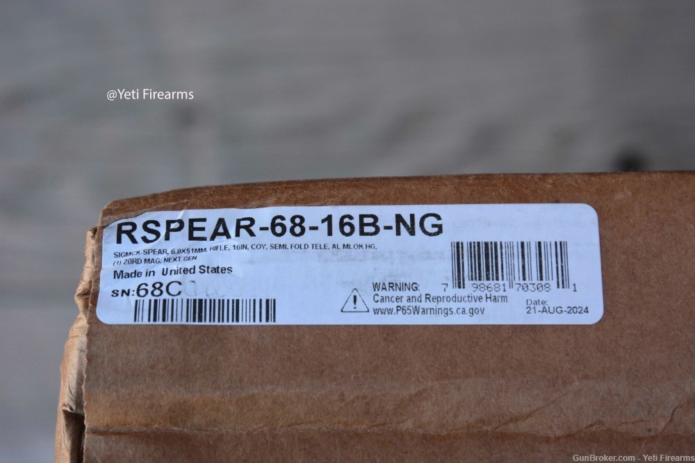 Sig Sauer MCX Spear 277 Fury Coyote Tan FDE 6.8x51 RSPEAR-68-16B-NG-img-10