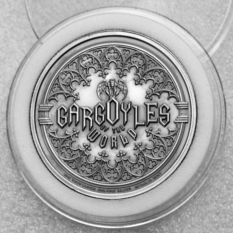Eastern Peniteniary GARGOYLE - 1oz fine silver Art round-img-1