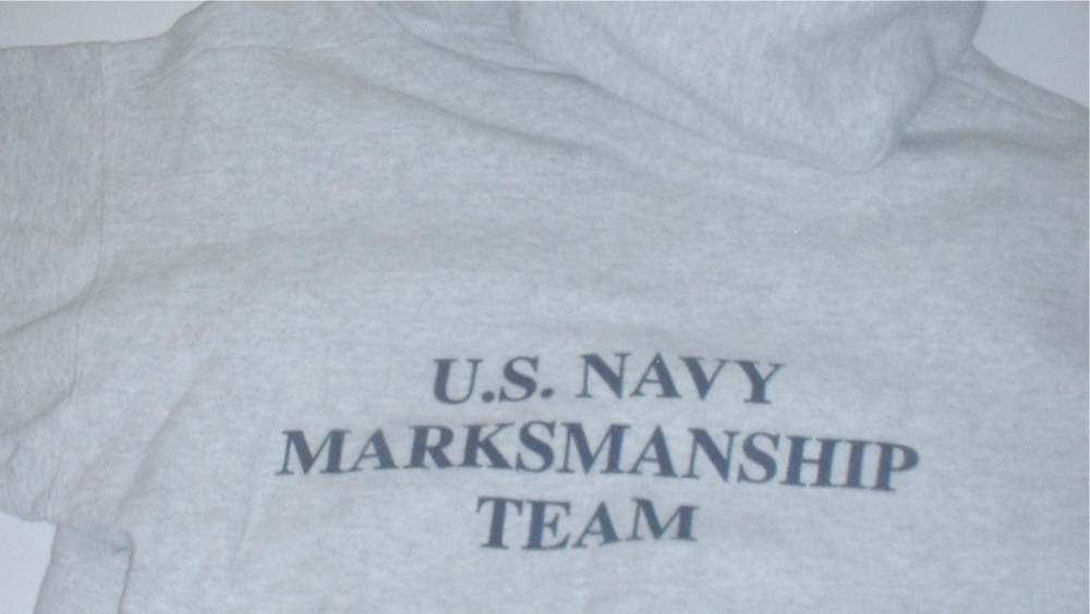 USN US Navy Marksmanship Team gray hooded sweatshirt  MEDium-img-9