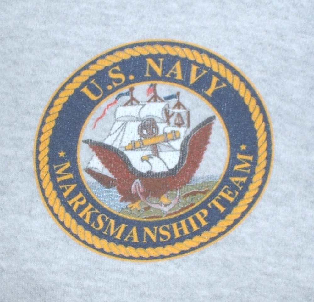 USN US Navy Marksmanship Team gray hooded sweatshirt  MEDium-img-0