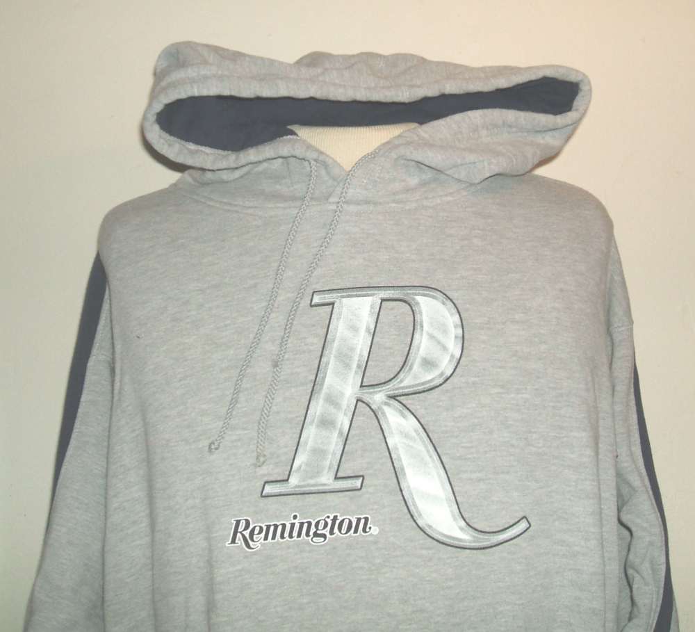 Remington logo heavy gray hooded sweatshirt X-Large-img-7