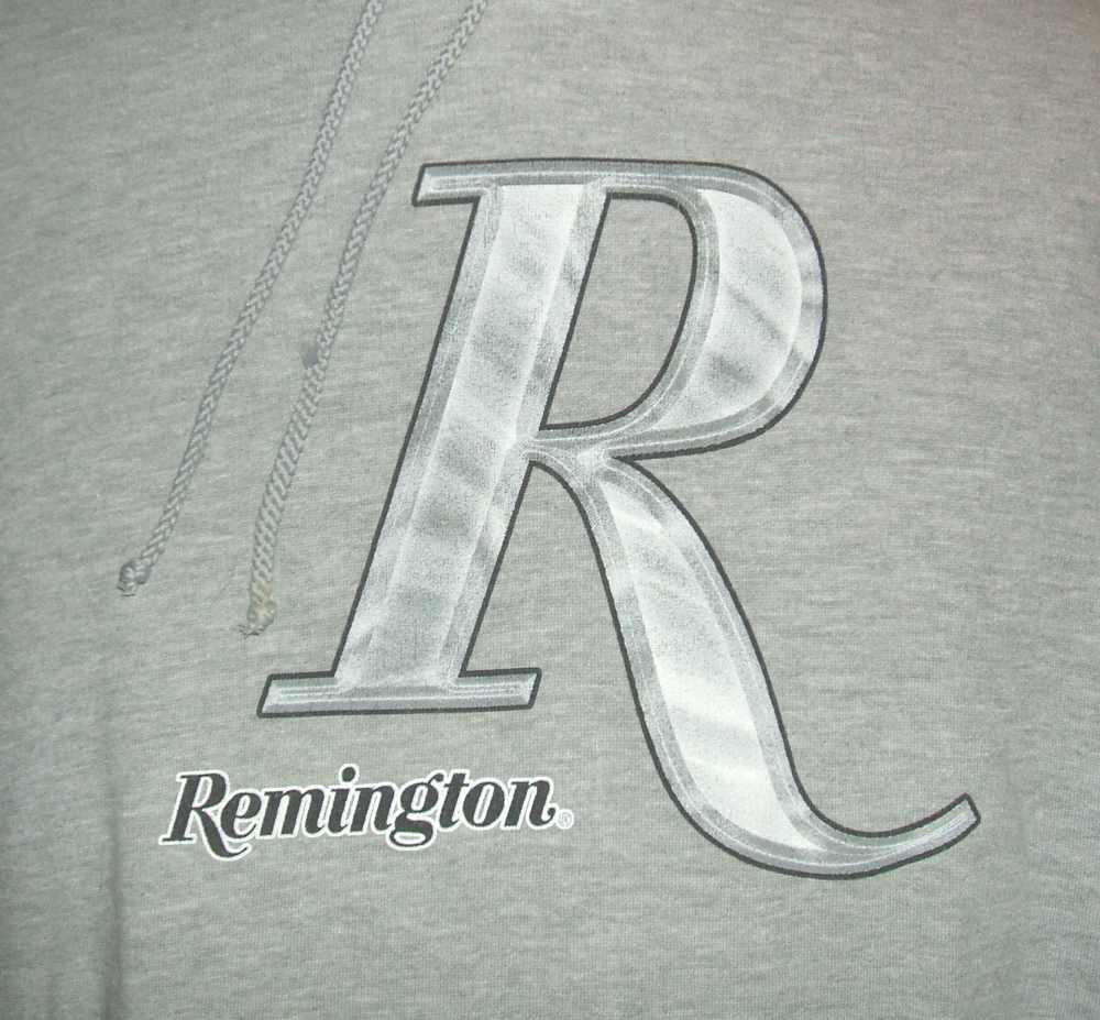 Remington logo heavy gray hooded sweatshirt X-Large-img-0
