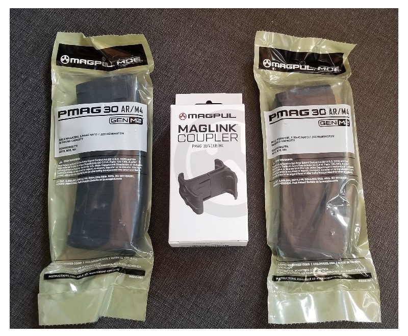 Magpul PMAG Kit - 2 PMAGs + MPI COUPLER - (2) MAG571-BLK + (1) MAG595 -NEW-img-0