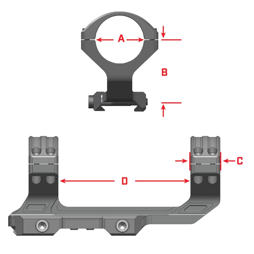 WARNE 8551M, Hyperlite 30mm MSR Mount - Black-img-9