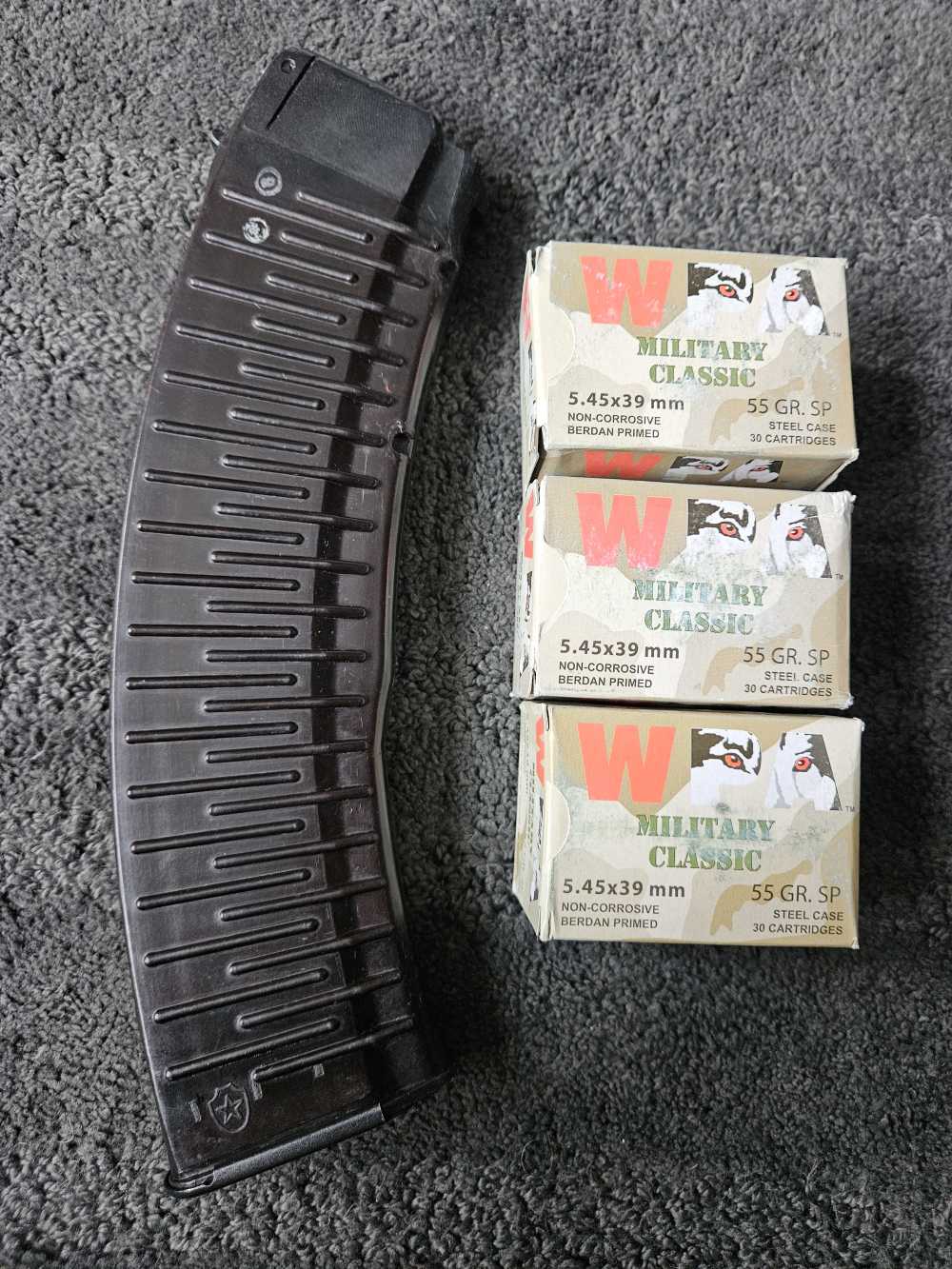 PLUM fleck MOLOT ribbed RPK-74 5.45x39 magazine WOLF 55g SP - 90 rounds-img-1