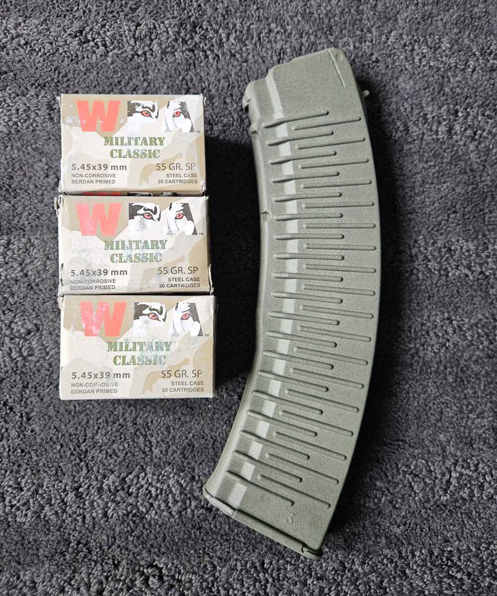 BULGARIAN RPK-74 5.45x39 Arsenal Green WOLF 55g SP - 90 rounds AIMS-74-img-1