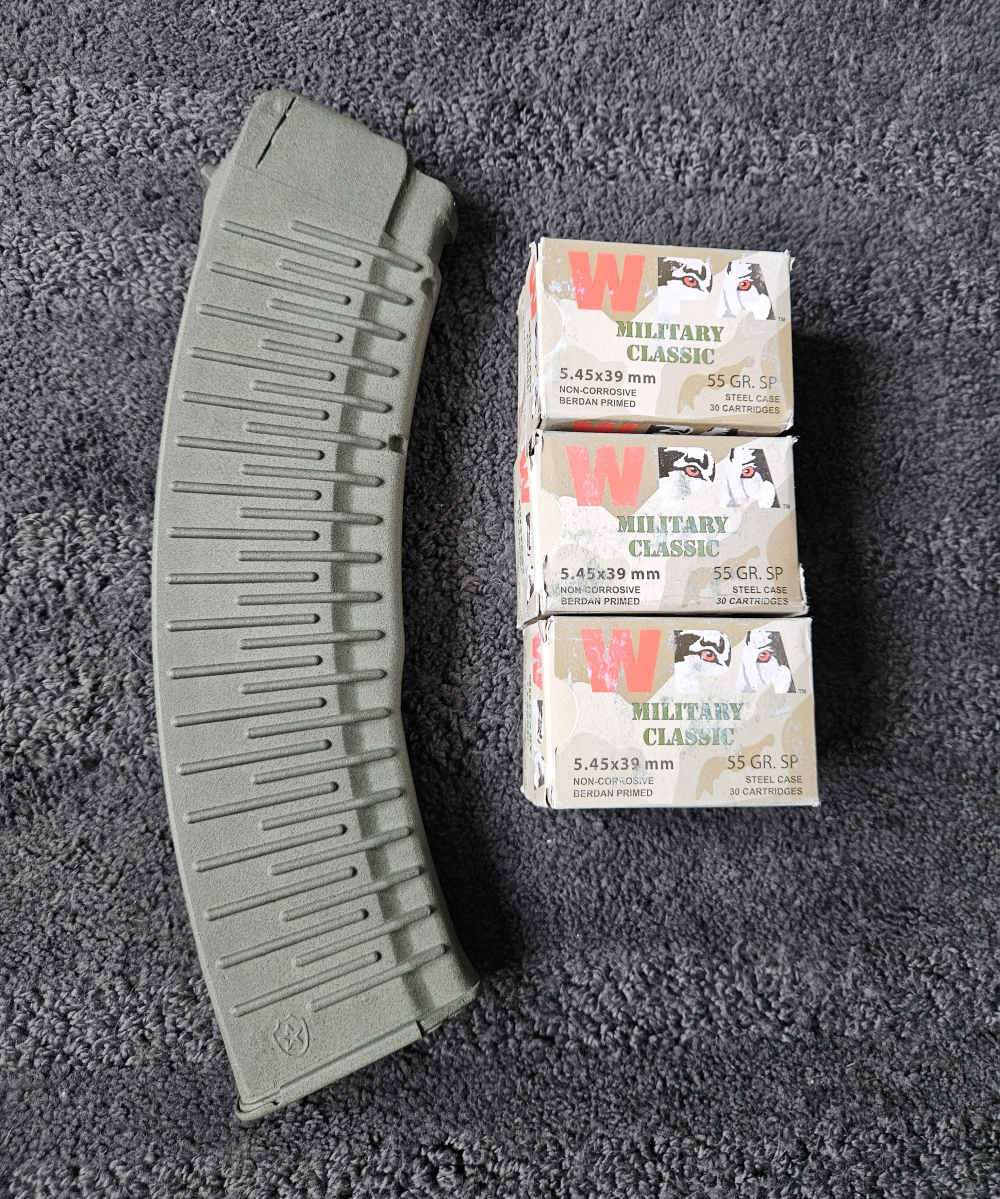 BULGARIAN RPK-74 5.45x39 Arsenal Green WOLF 55g SP - 90 rounds AIMS-74-img-0
