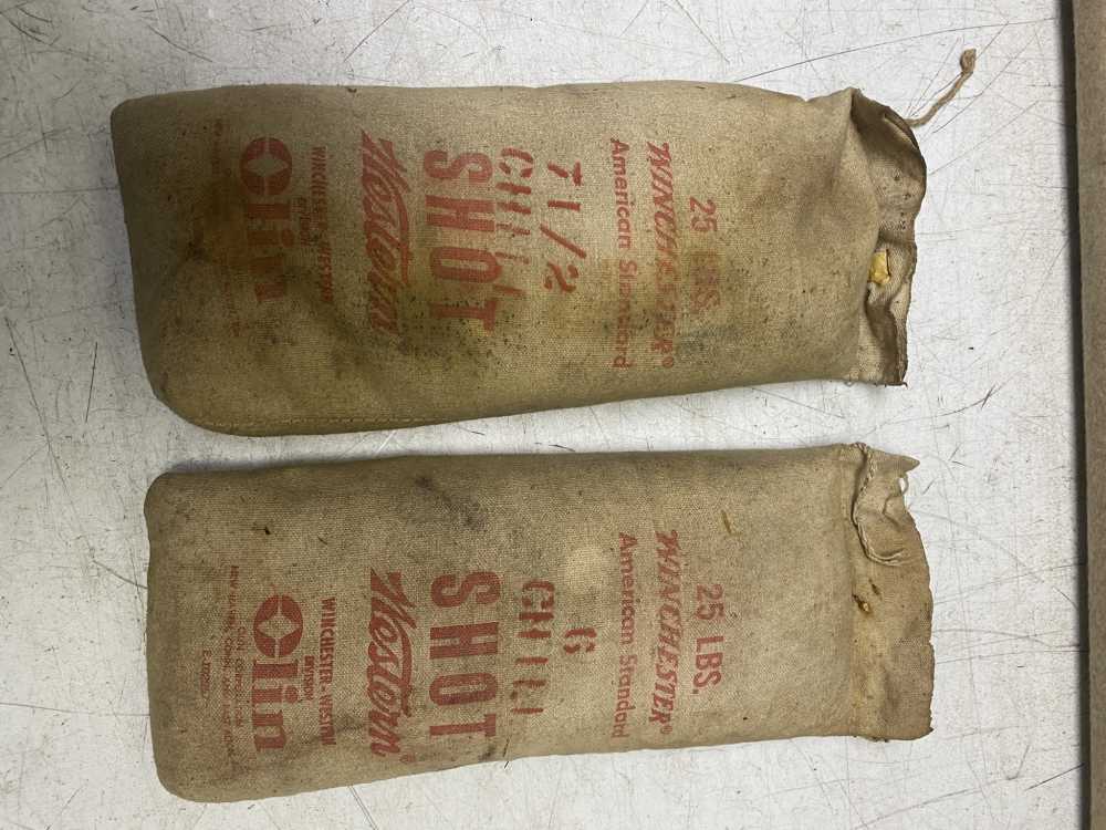 Winchester Lead Shot 25# no.6 & 25# No. 7 1/2 Unopened Bags NOS 50# Total-img-0