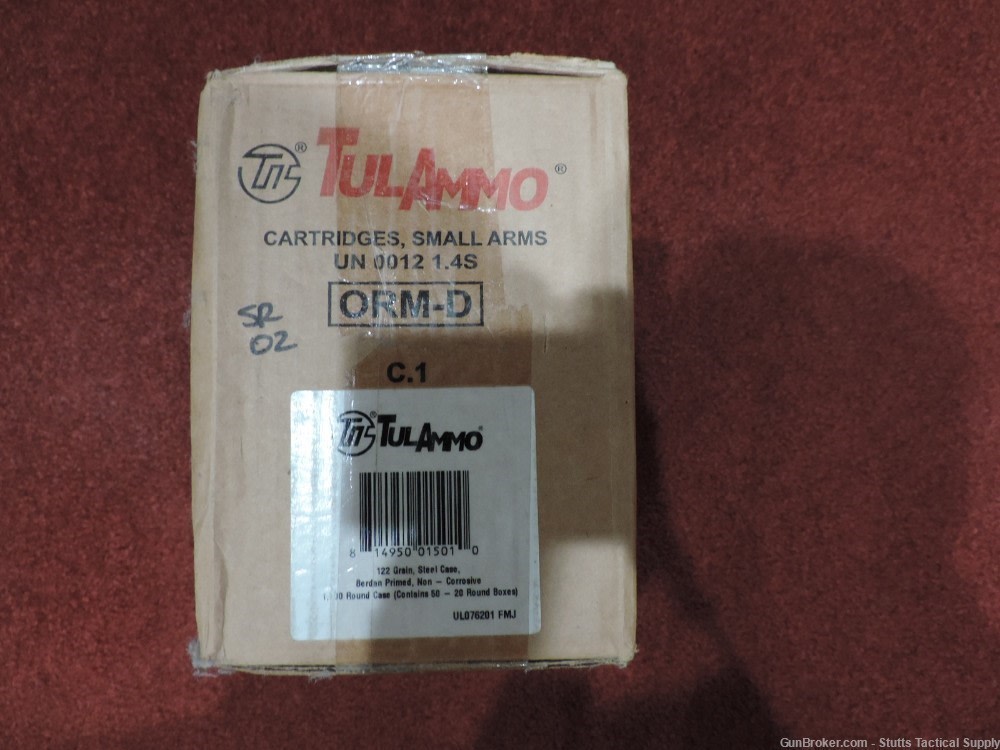 Tula 7.62x39 122gr FMJ 1000 rounds-img-0
