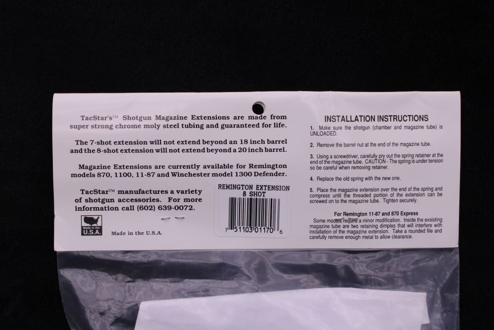 TacStar 12 Gauge 8-Shot Magazine Extension for Remington 870/1100/11-87-img-4