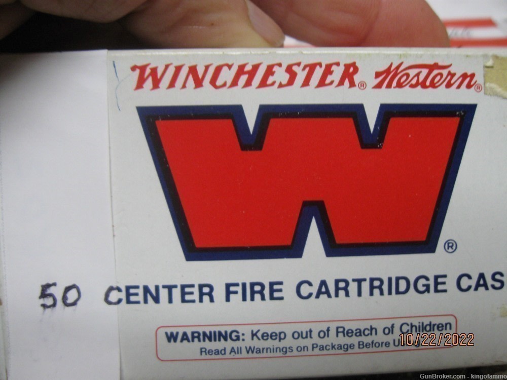SCARCE 45 WIN Magnum New 50 pcs Box WINCHESTER Brass, Have Other Cals Too-img-5