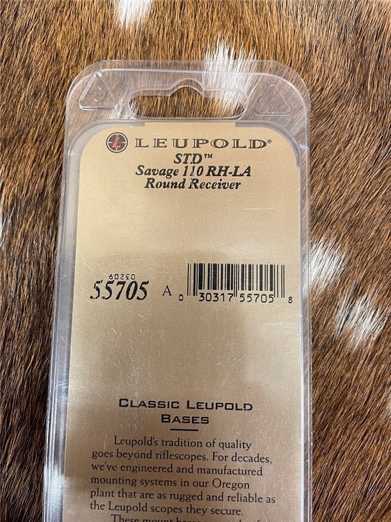 Leupold Savage 110 1-Piece Base Right Hand Round Receiver Silver Finish-img-1