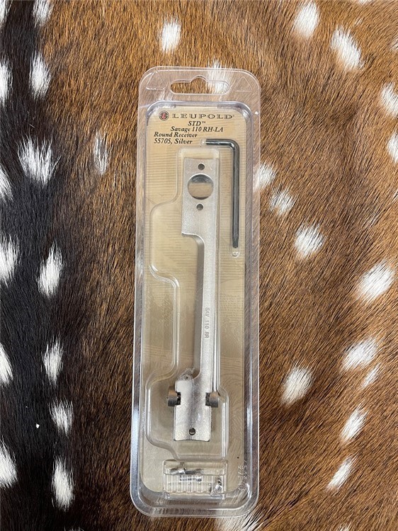 Leupold Savage 110 1-Piece Base Right Hand Round Receiver Silver Finish-img-2