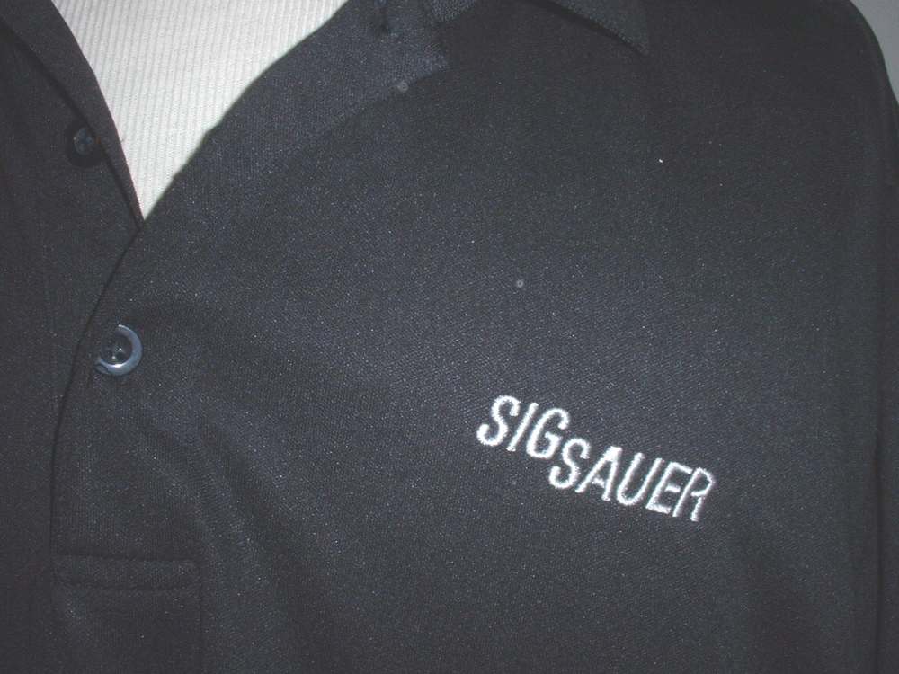 Sig Sauer logo black nylon polo-style shirts-img-0
