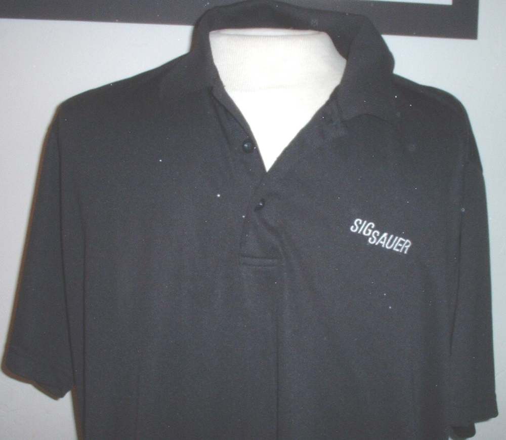 Sig Sauer logo black nylon polo-style shirts-img-5