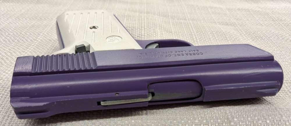 Cobra Enterprises CA-380 3" .380acp 6+1 Purple w Off-white Grips-img-5