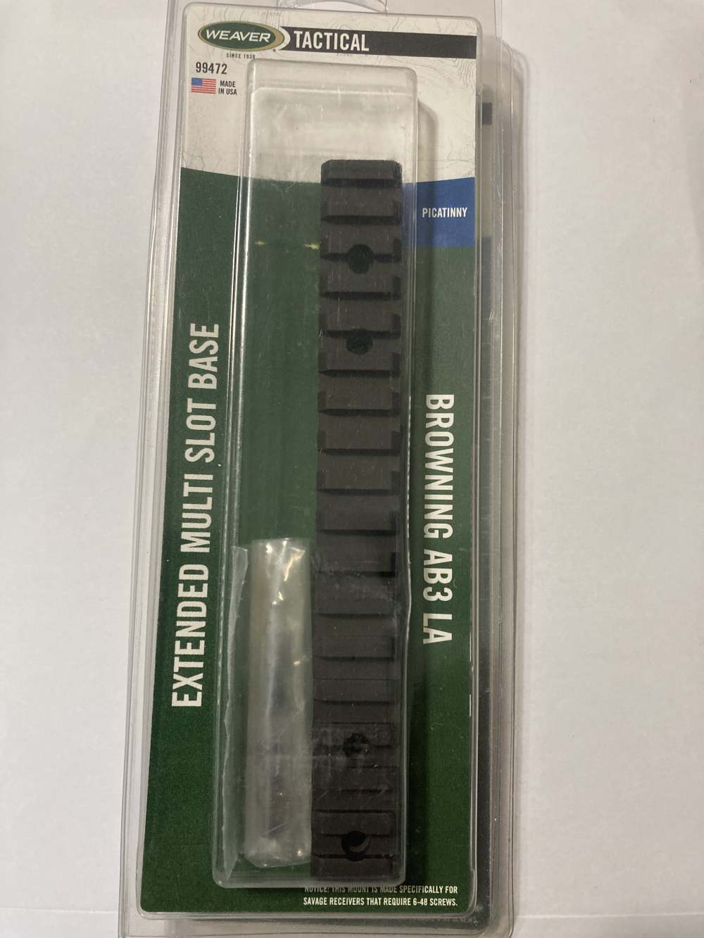 Weaver Tactical  99472 Browning AB3 LA Extended Multi Slot Base Rail-img-0