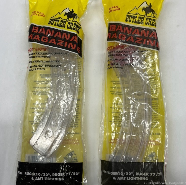 Butler Creek Hot LIPS 10/22 22LR Clear 25Rd Mag *NEW* (2 Total)-img-0