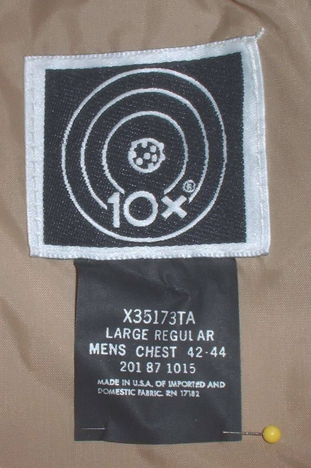 10-X windbreaker Large-Regular made in USA khaki poly-cotton-img-0
