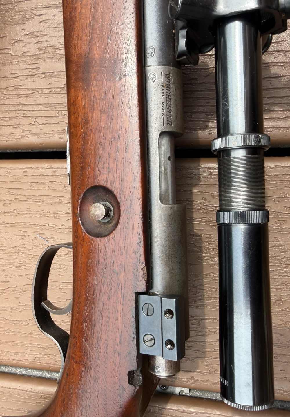 Nice  Winchester model 75 rifle 20 power Lyman super targetspot scope .22-img-4