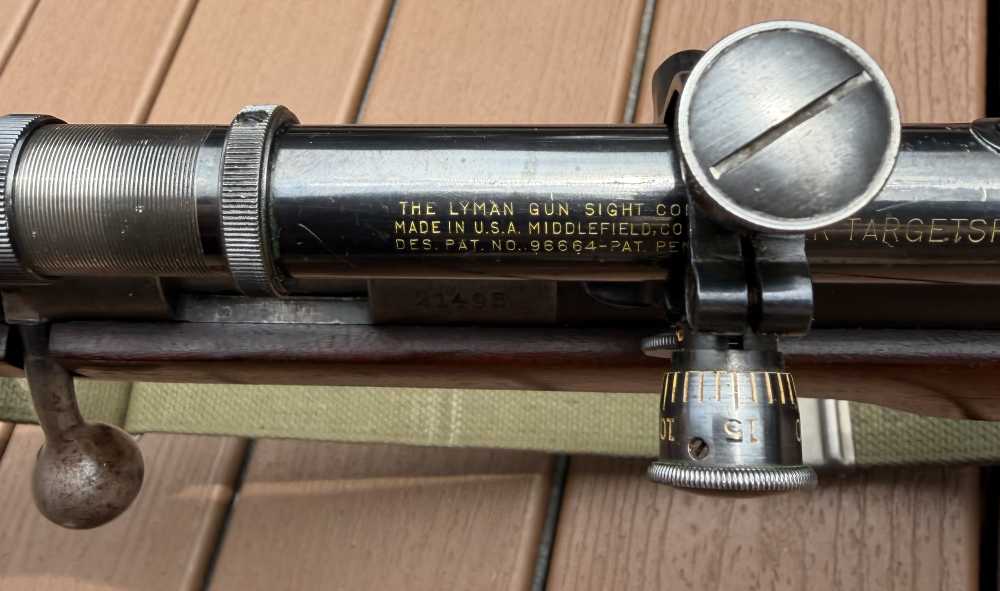 Nice  Winchester model 75 rifle 20 power Lyman super targetspot scope .22-img-8