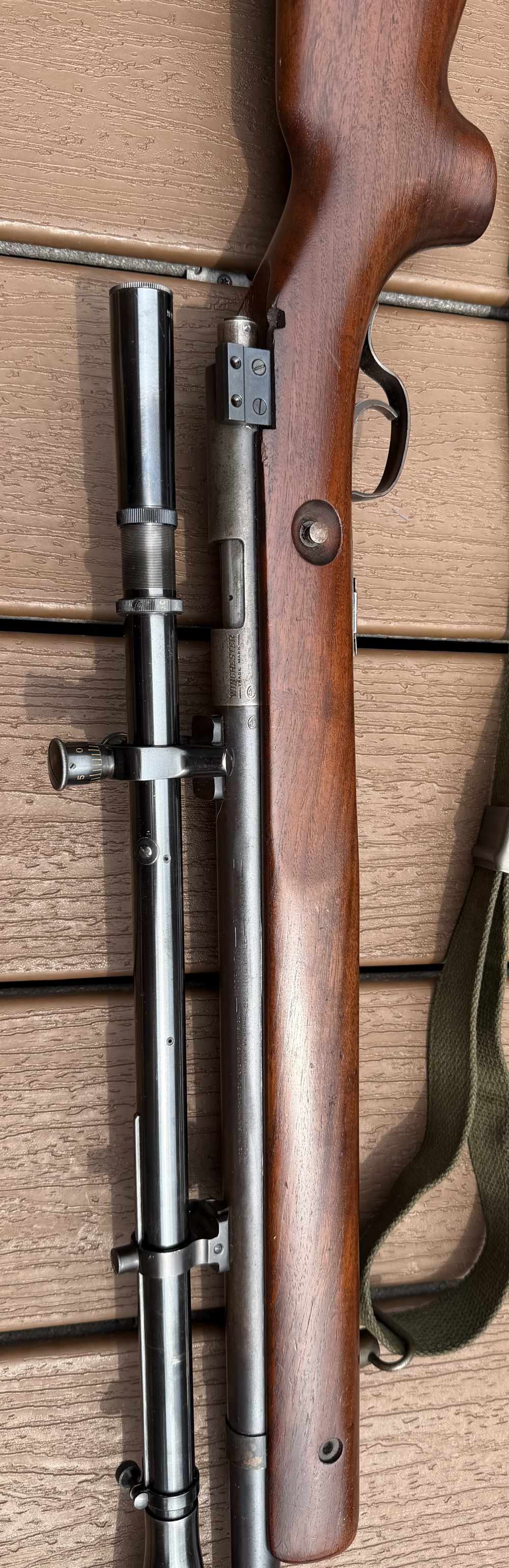 Nice  Winchester model 75 rifle 20 power Lyman super targetspot scope .22-img-6