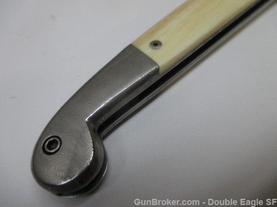 RADOS Custom Damascus STILETTO, Engnath Pinup Girl Scrimshaw  -img-26