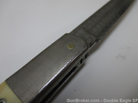 RADOS Custom Damascus STILETTO, Engnath Pinup Girl Scrimshaw  -img-24