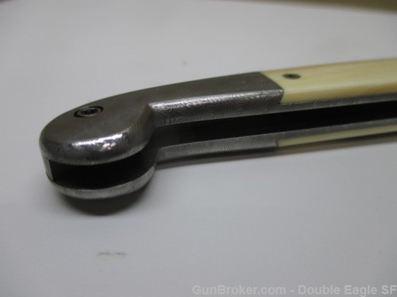 RADOS Custom Damascus STILETTO, Engnath Pinup Girl Scrimshaw  -img-27
