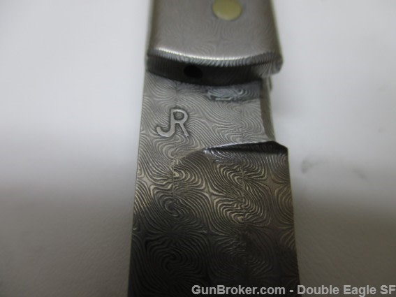 RADOS Custom Damascus STILETTO, Engnath Pinup Girl Scrimshaw  -img-7