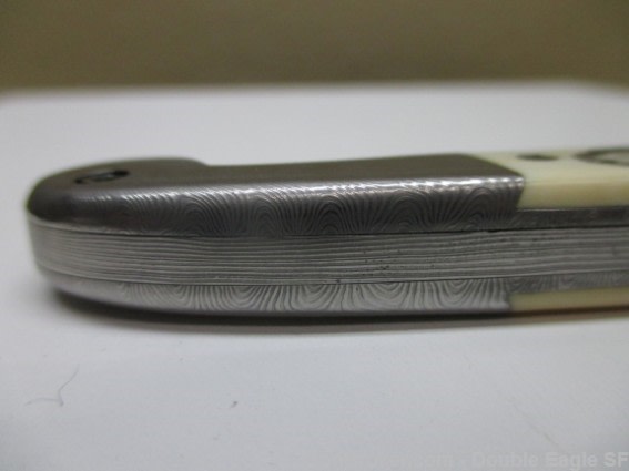 RADOS Custom Damascus STILETTO, Engnath Pinup Girl Scrimshaw  -img-16