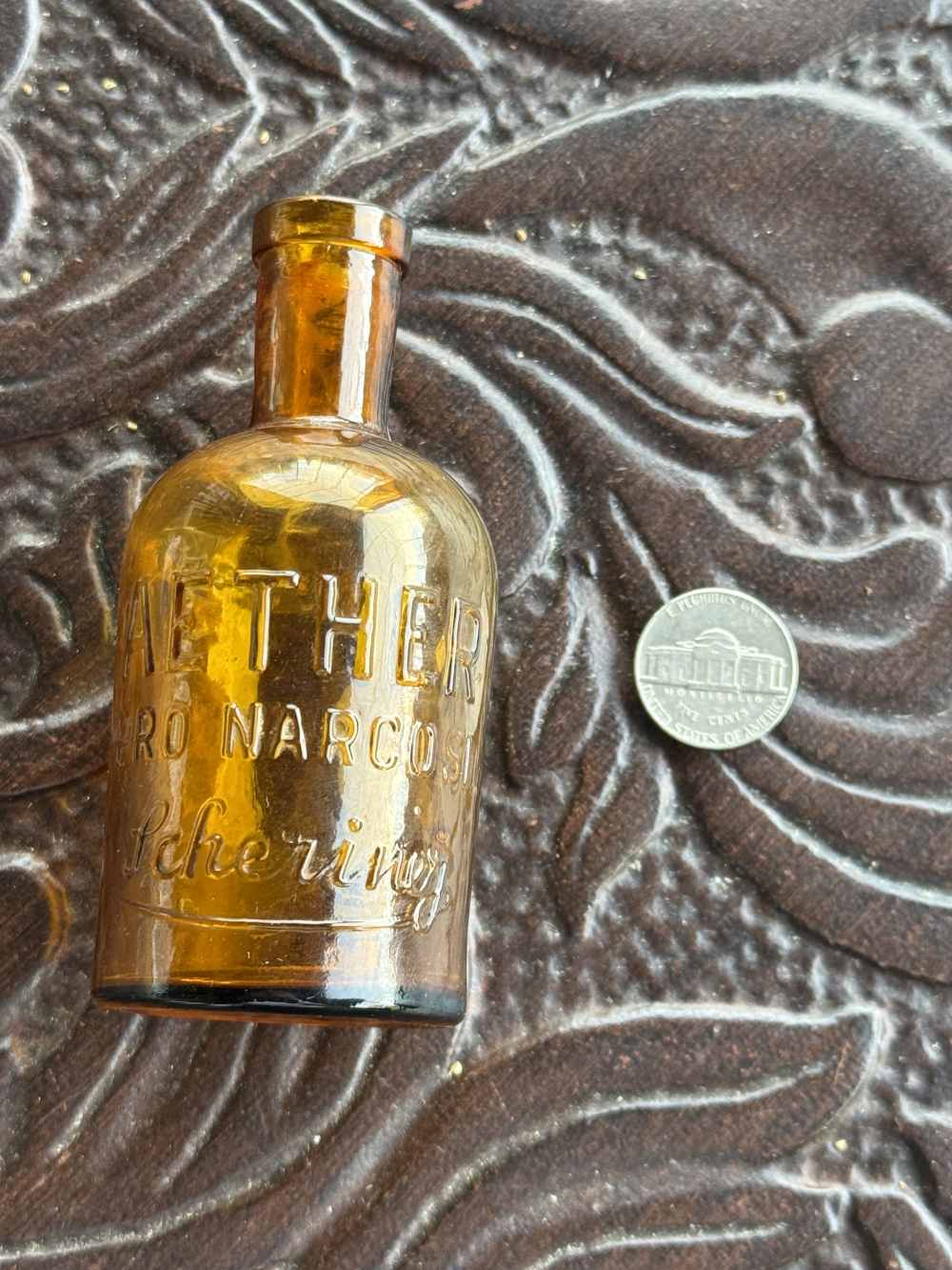 WW2 GERMAN ETHER BOTTLE "AETHER" SIGNIFICANT PIECE OF HISTORY.-img-3