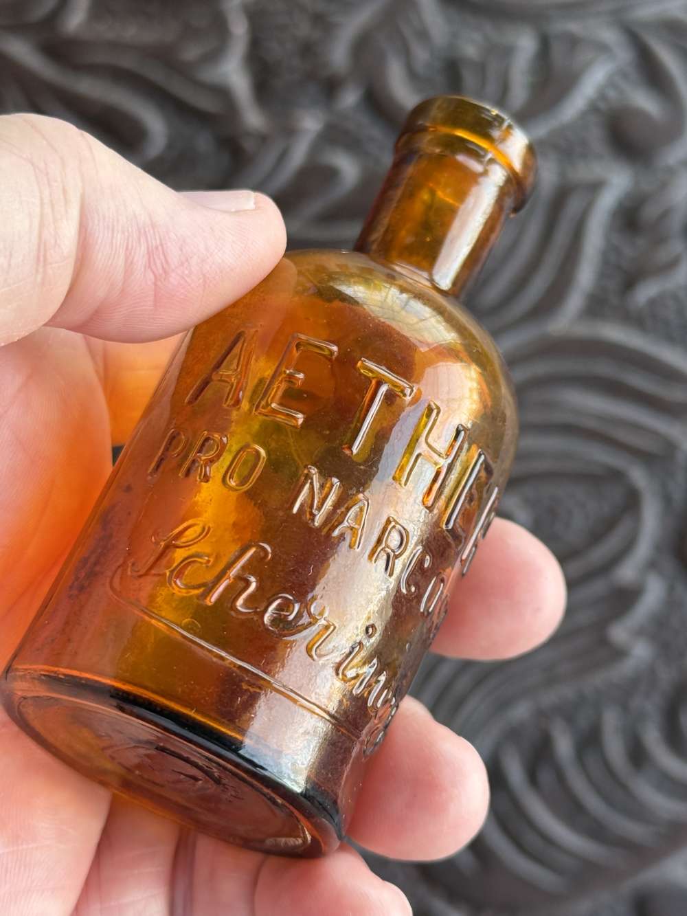 WW2 GERMAN ETHER BOTTLE "AETHER" SIGNIFICANT PIECE OF HISTORY.-img-7