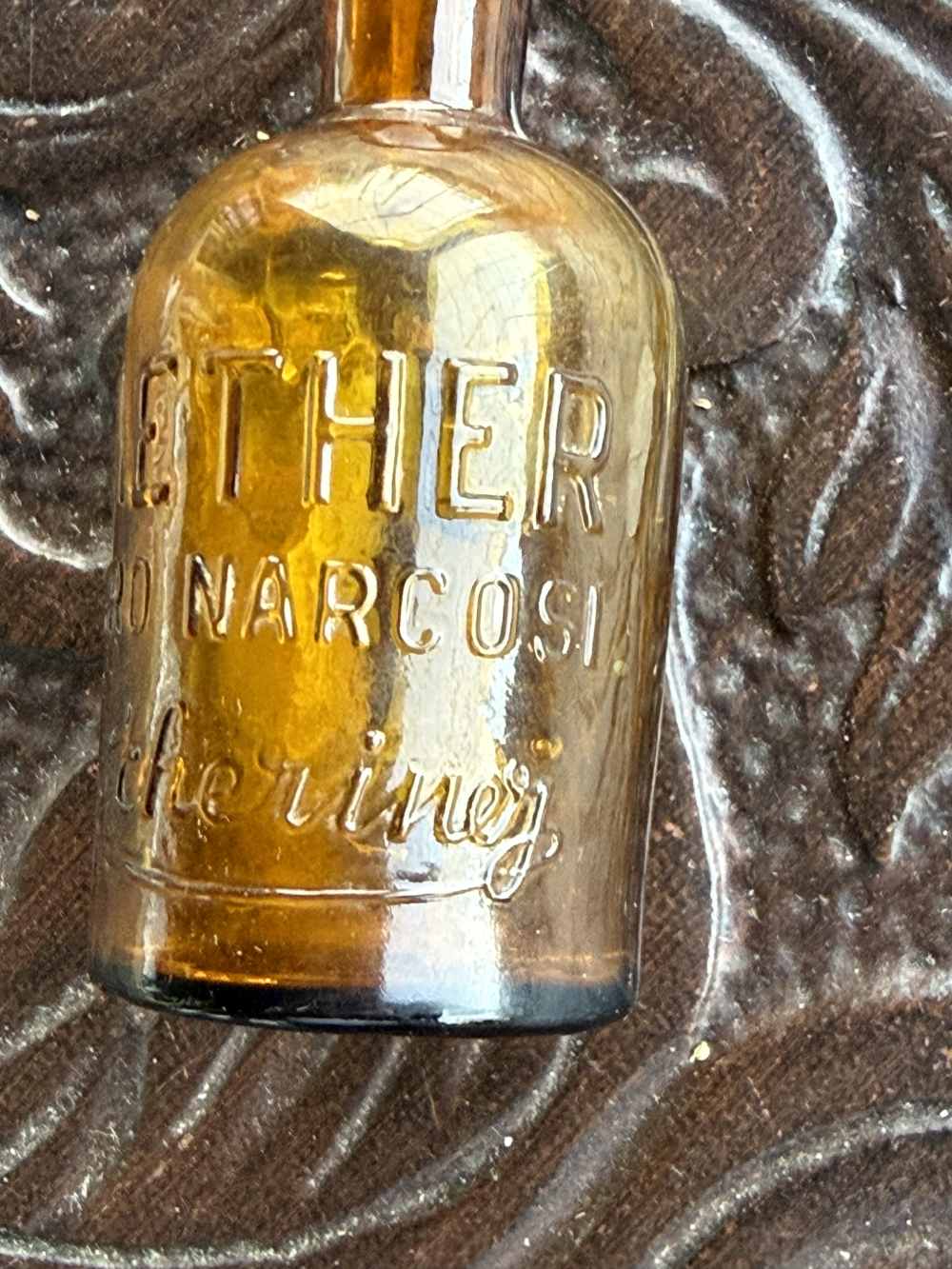 WW2 GERMAN ETHER BOTTLE "AETHER" SIGNIFICANT PIECE OF HISTORY.-img-2
